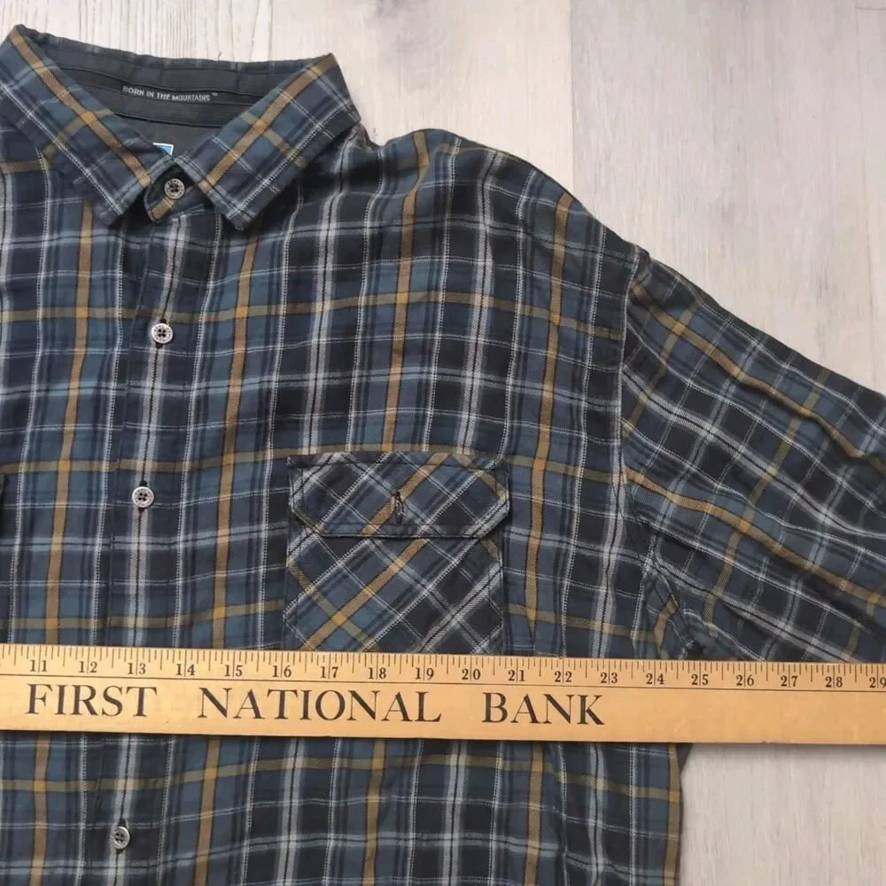 Kuhl Men’s Dillingr Plaid Flannel Mens 2XL Multi Color Long Sleeve  Outdoor